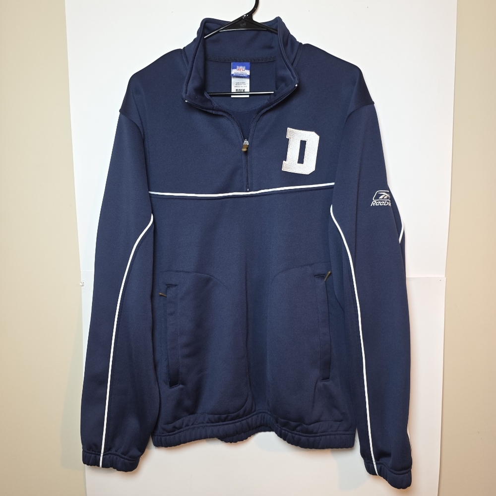 Dallas Cowboys NFL Reebok Blue Quarter-Zip Pullover Sweatshirt